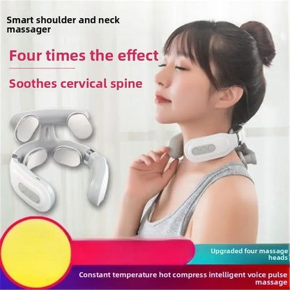 Bestseller Intelligent Cervical Massager Pulse Multi-manipulation Neck Massager Charging Cervical Spine Four Heads